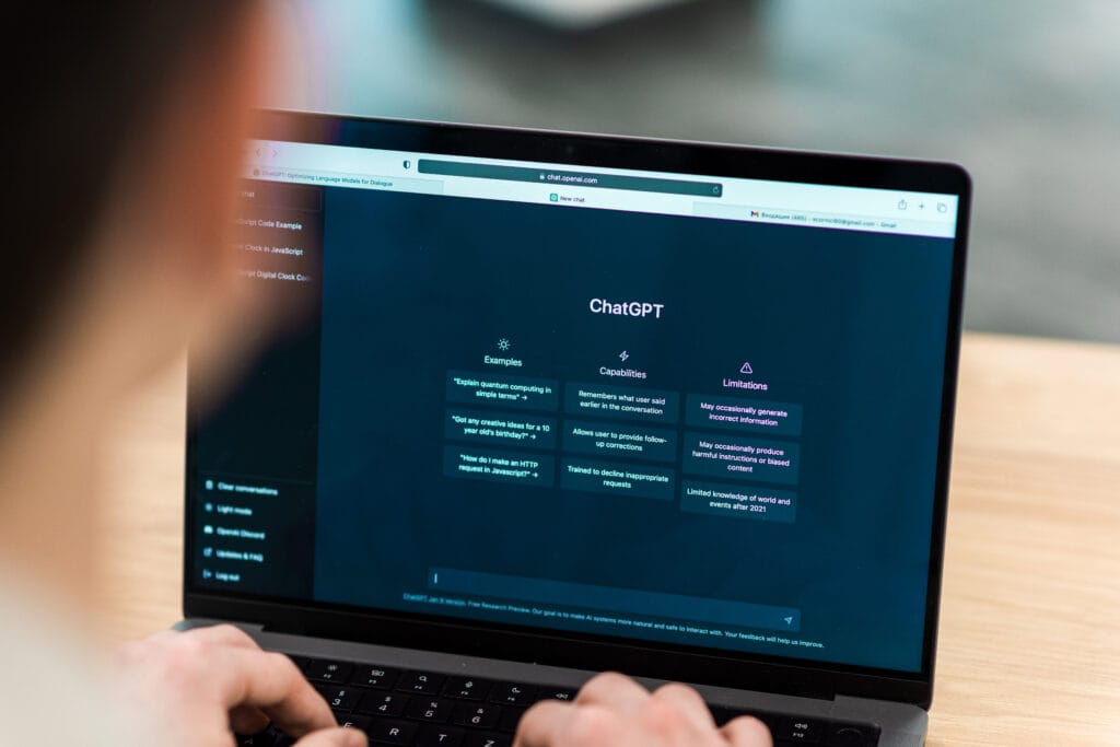 Prompt Engineering in AI image by freepik <a href="https://www.freepik.com/free-photo/opened-ai-chat-laptop_38259334.htm">Image by frimufilms on Freepik</a>